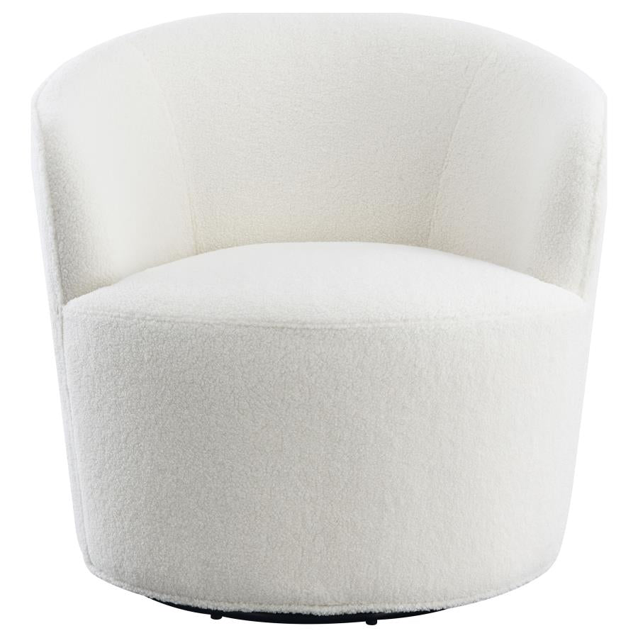 Joyce White Swivel Chair - MyWaynesHome #