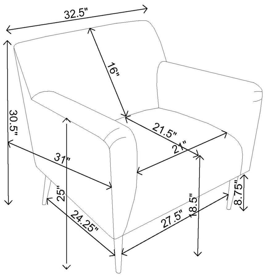 Darlene Blue Accent Chair - MyWaynesHome #