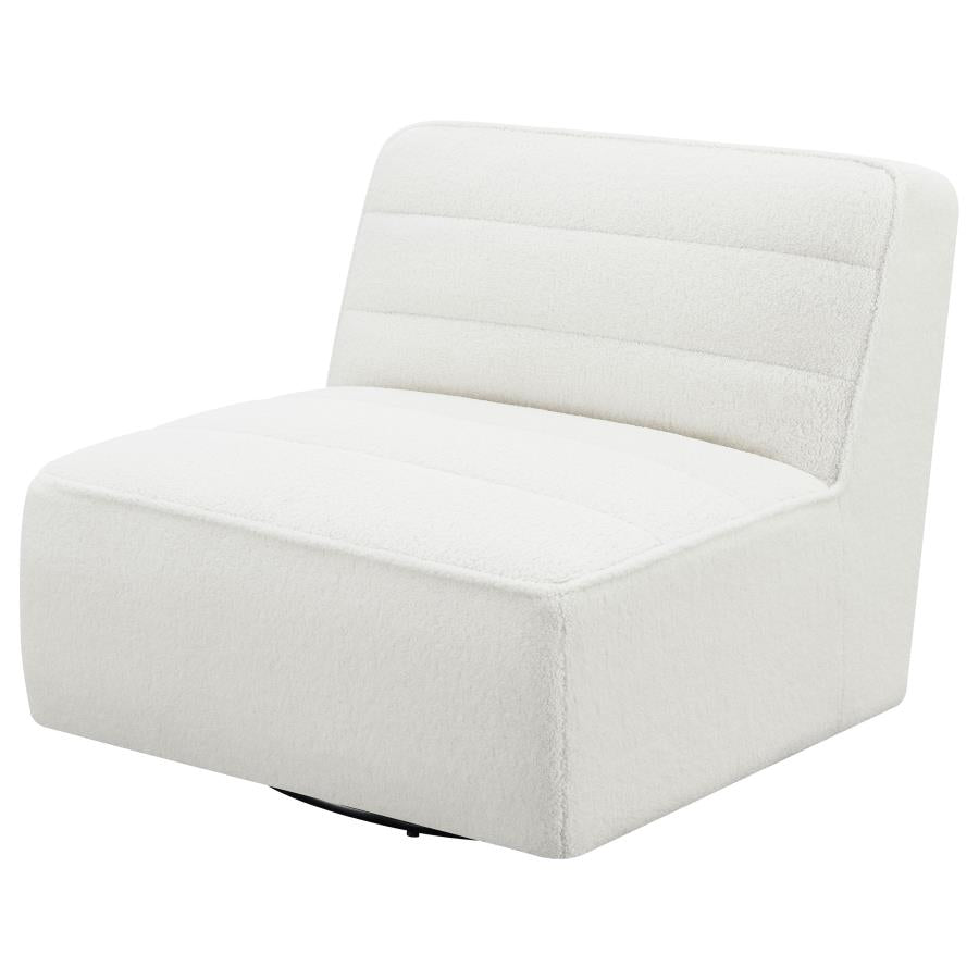 Cobie White Swivel Chair - MyWaynesHome #