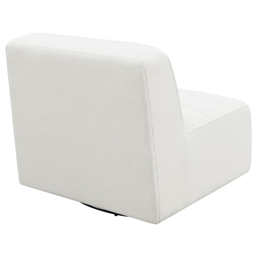 Cobie White Swivel Chair - MyWaynesHome #