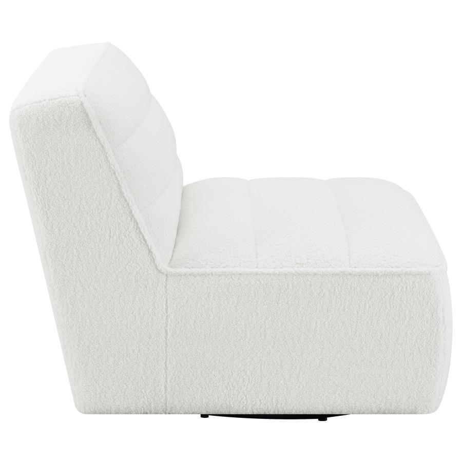 Cobie White Swivel Chair - MyWaynesHome #