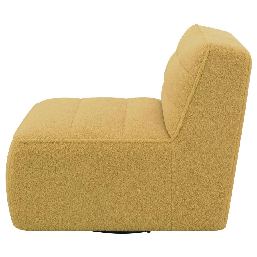 Cobie Yellow Swivel Chair - MyWaynesHome #