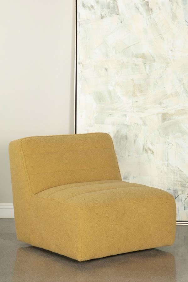 Cobie Yellow Swivel Chair - MyWaynesHome #