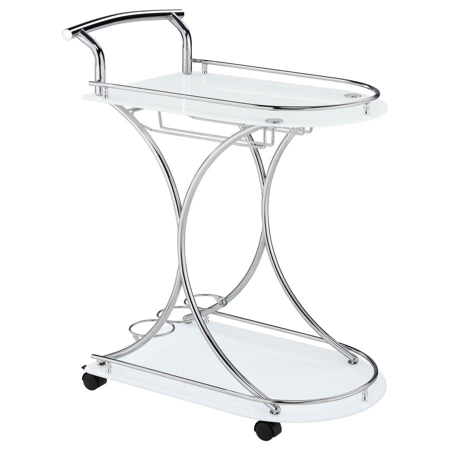 Elfman Silver Bar Cart - MyWaynesHome #