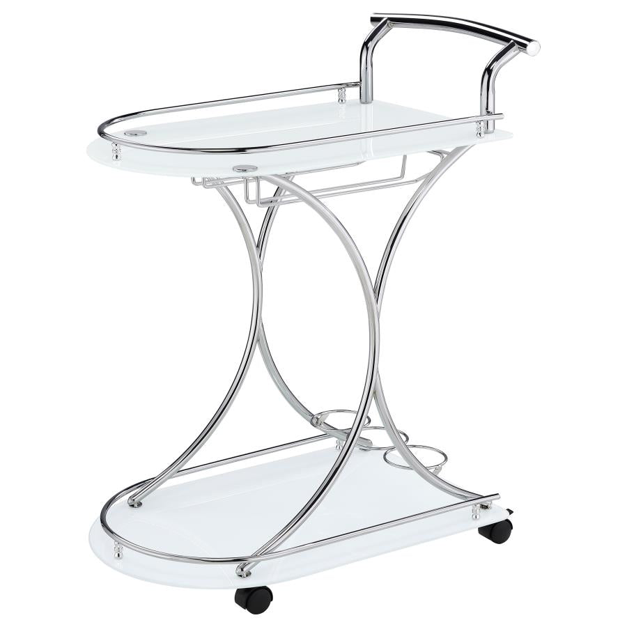 Elfman Silver Bar Cart - MyWaynesHome #
