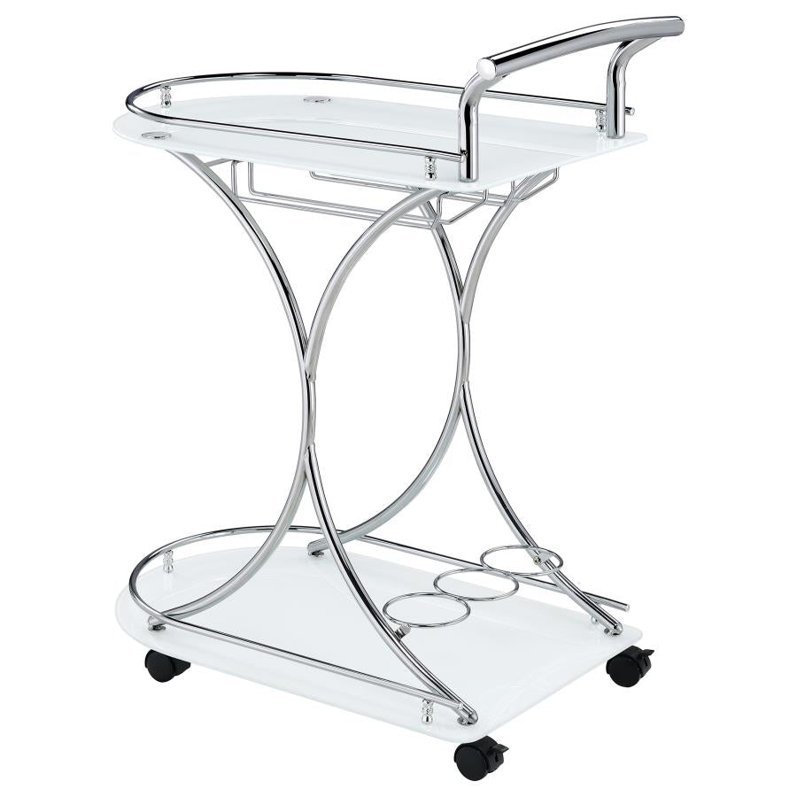 Elfman Silver Bar Cart - MyWaynesHome #