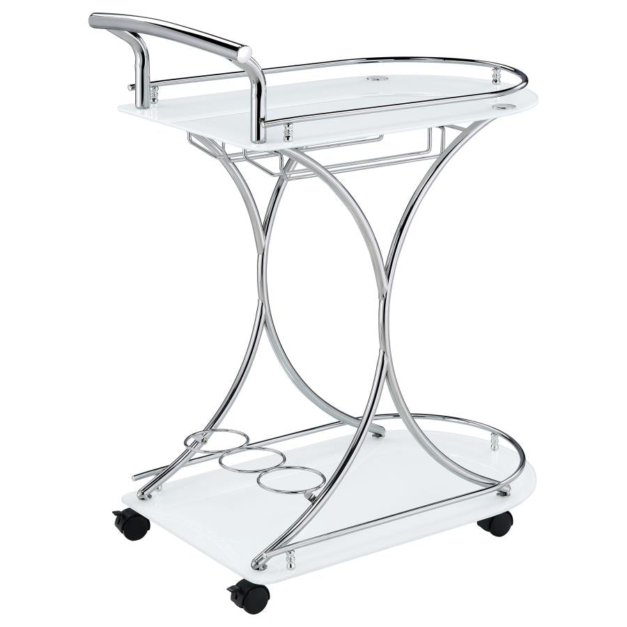 Elfman Silver Bar Cart - MyWaynesHome #