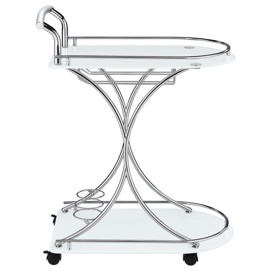 Elfman Silver Bar Cart - MyWaynesHome #