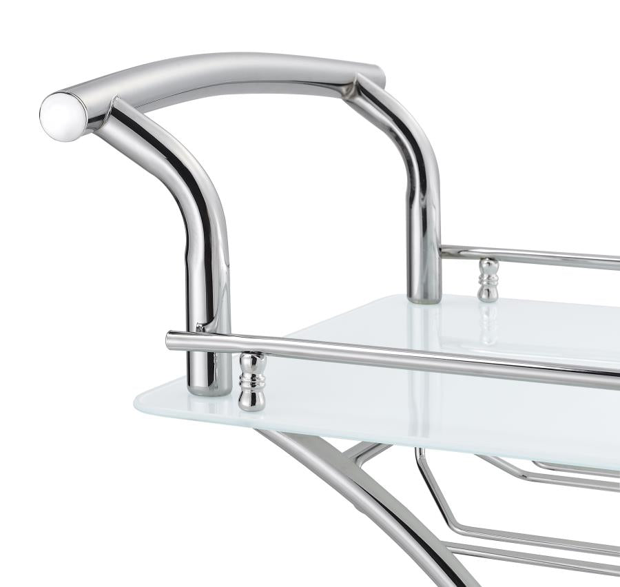 Elfman Silver Bar Cart - MyWaynesHome #