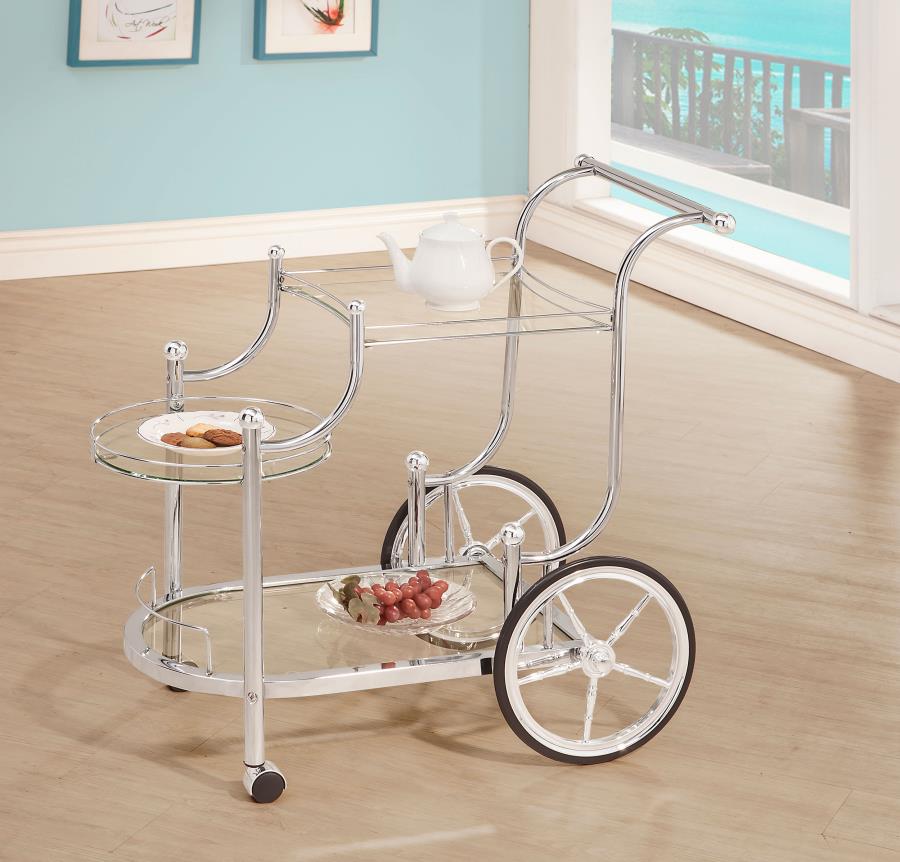 Sarandon Silver Bar Cart - MyWaynesHome #