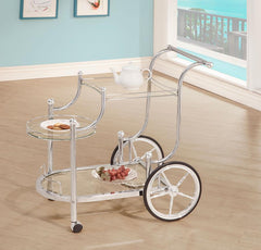 Sarandon Silver Bar Cart - MyWaynesHome #