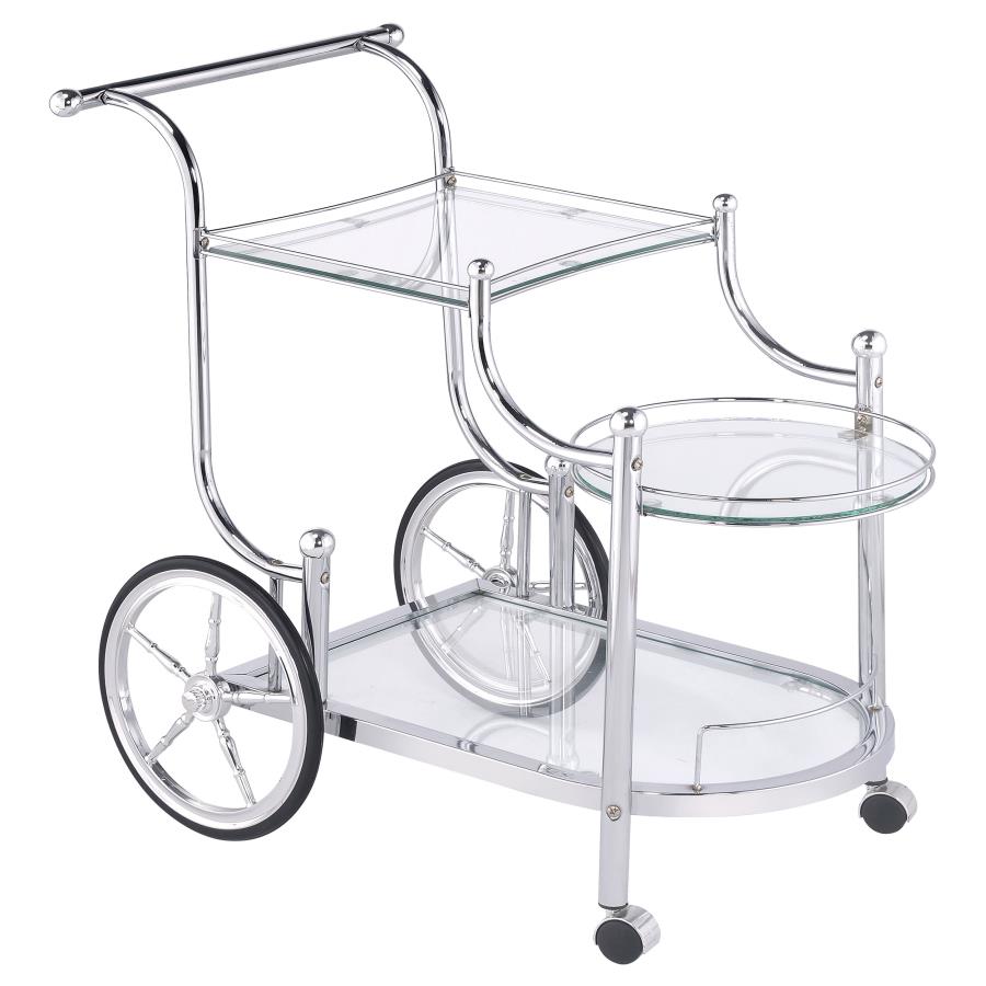 Sarandon Silver Bar Cart - MyWaynesHome #
