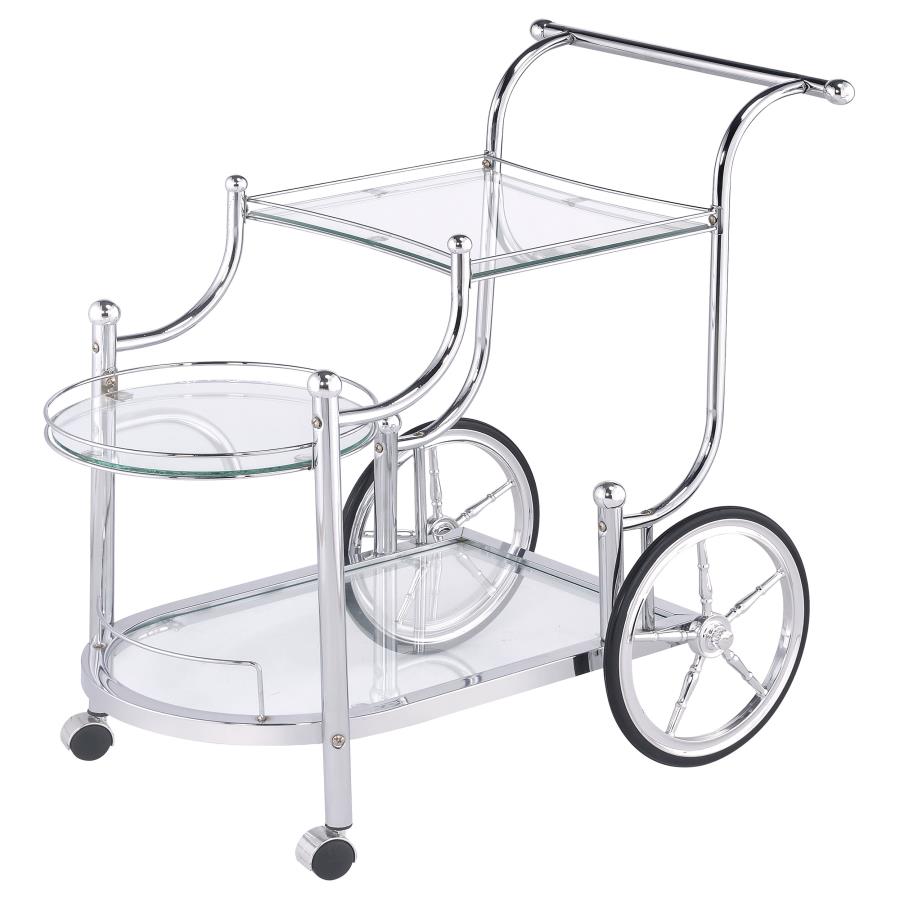 Sarandon Silver Bar Cart - MyWaynesHome #