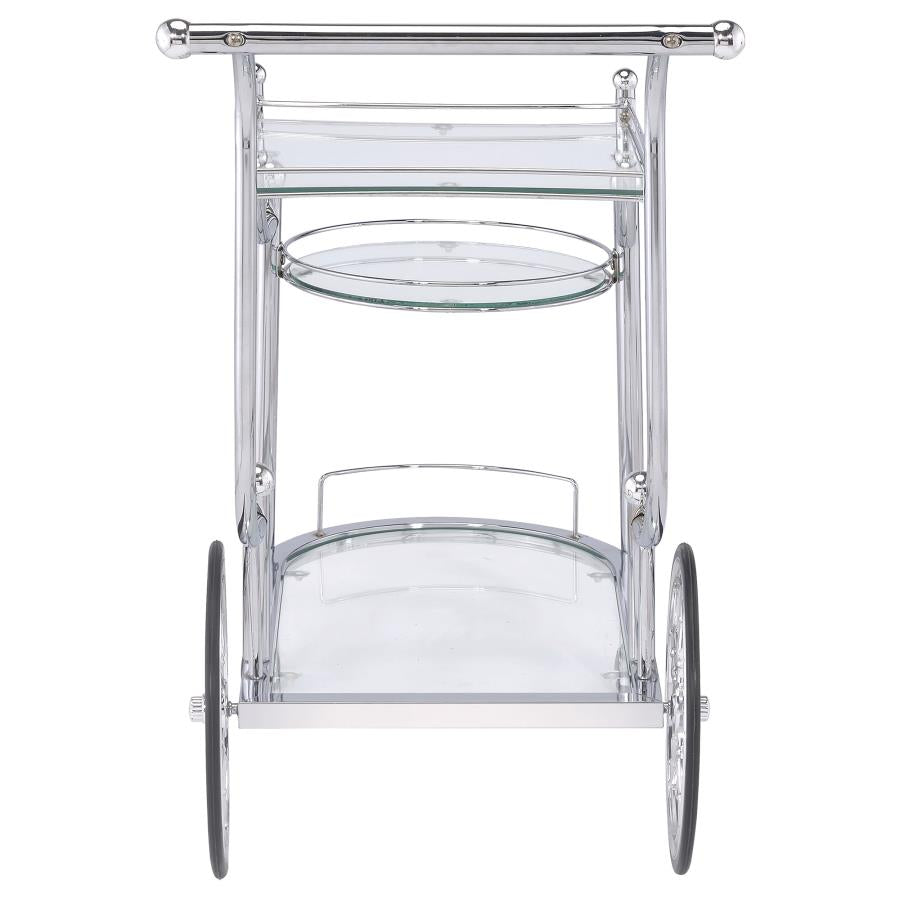 Sarandon Silver Bar Cart - MyWaynesHome #