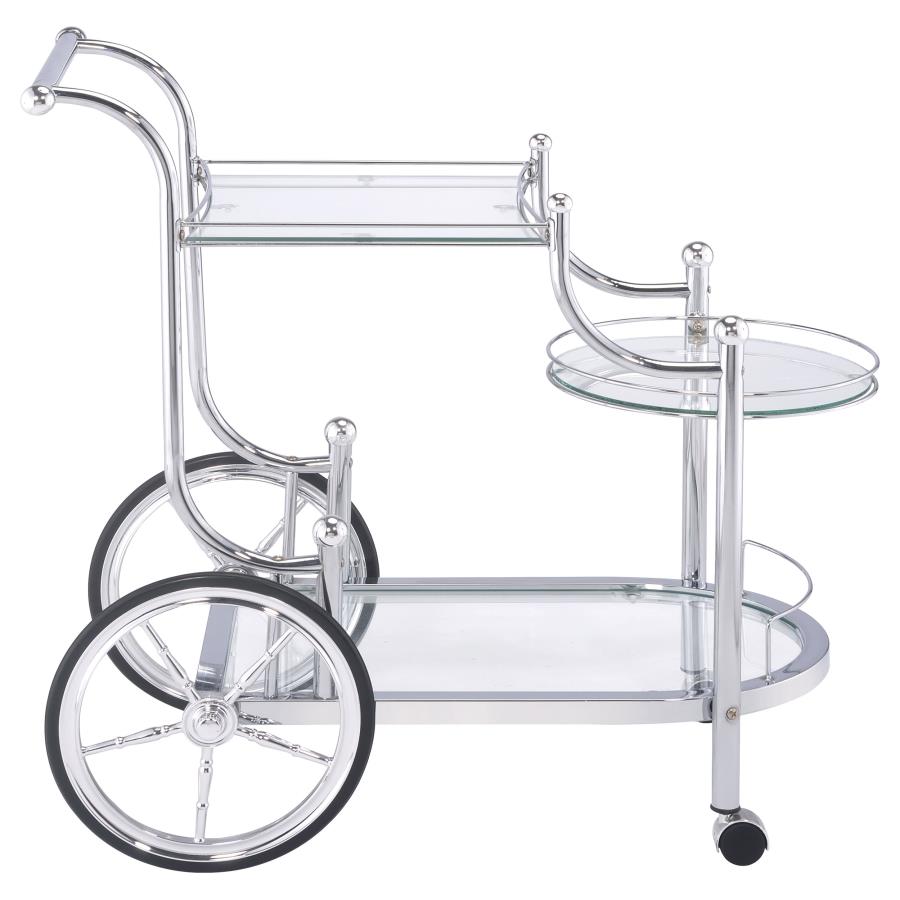 Sarandon Silver Bar Cart - MyWaynesHome #