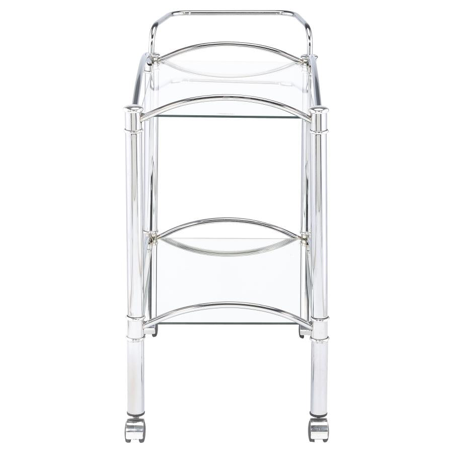 Shadix Silver Bar Cart - MyWaynesHome #