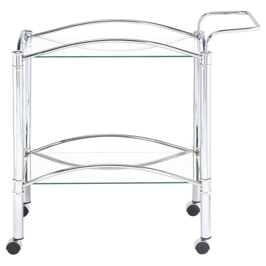 Shadix Silver Bar Cart - MyWaynesHome #