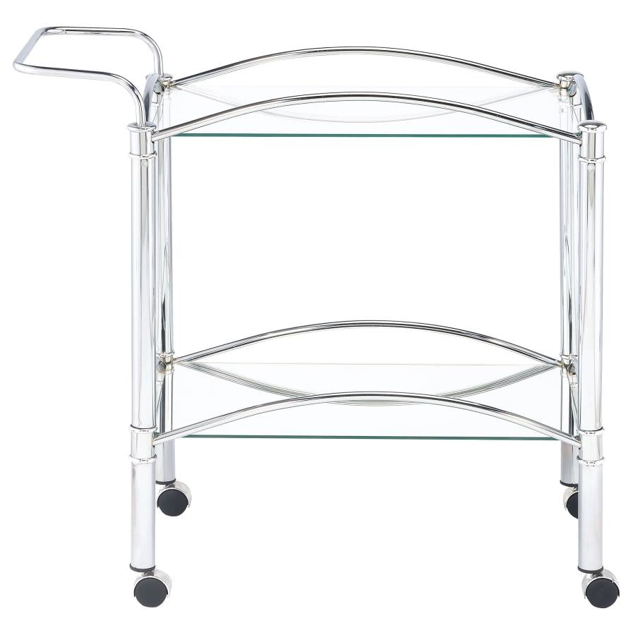 Shadix Silver Bar Cart - MyWaynesHome #