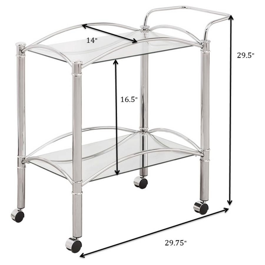 Shadix Silver Bar Cart - MyWaynesHome #