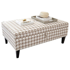 Mcloughlin Beige Storage Ottoman - MyWaynesHome #