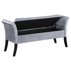 Farrah Silver Storage Bench - MyWaynesHome #