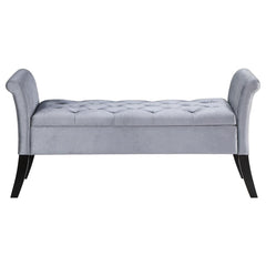 Farrah Silver Storage Bench - MyWaynesHome #