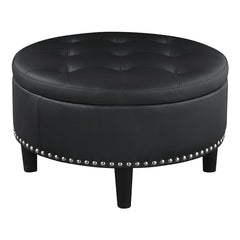 Jace Black Storage Ottoman - MyWaynesHome #