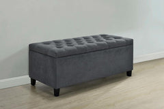 Samir Grey Storage Bench - MyWaynesHome #