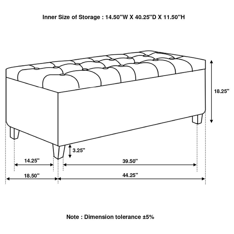 Samir Grey Storage Bench - MyWaynesHome #
