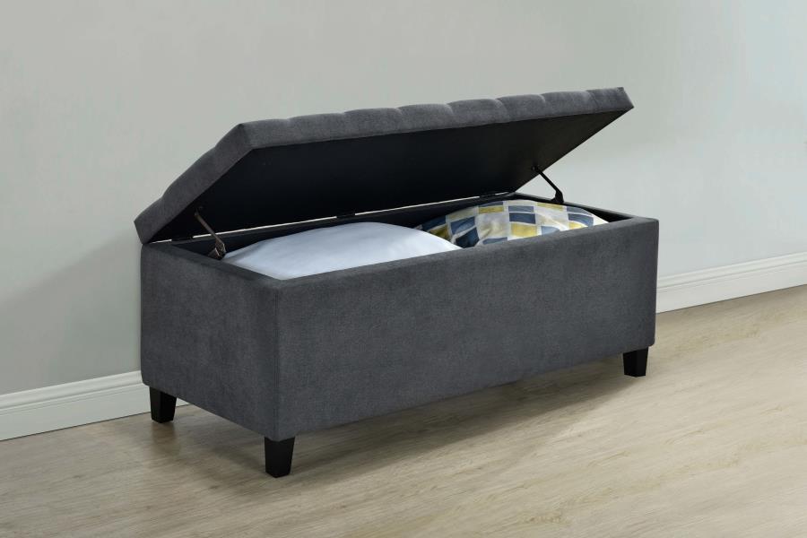 Samir Grey Storage Bench - MyWaynesHome #