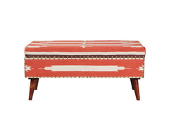 Noah Orange Storage Bench - MyWaynesHome #