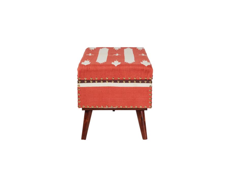 Noah Orange Storage Bench - MyWaynesHome #
