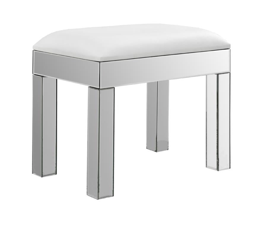 Roxie Silver Accent Stool - MyWaynesHome #