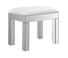 Roxie Silver Accent Stool - MyWaynesHome #