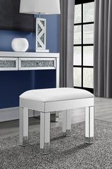 Roxie Silver Accent Stool - MyWaynesHome #