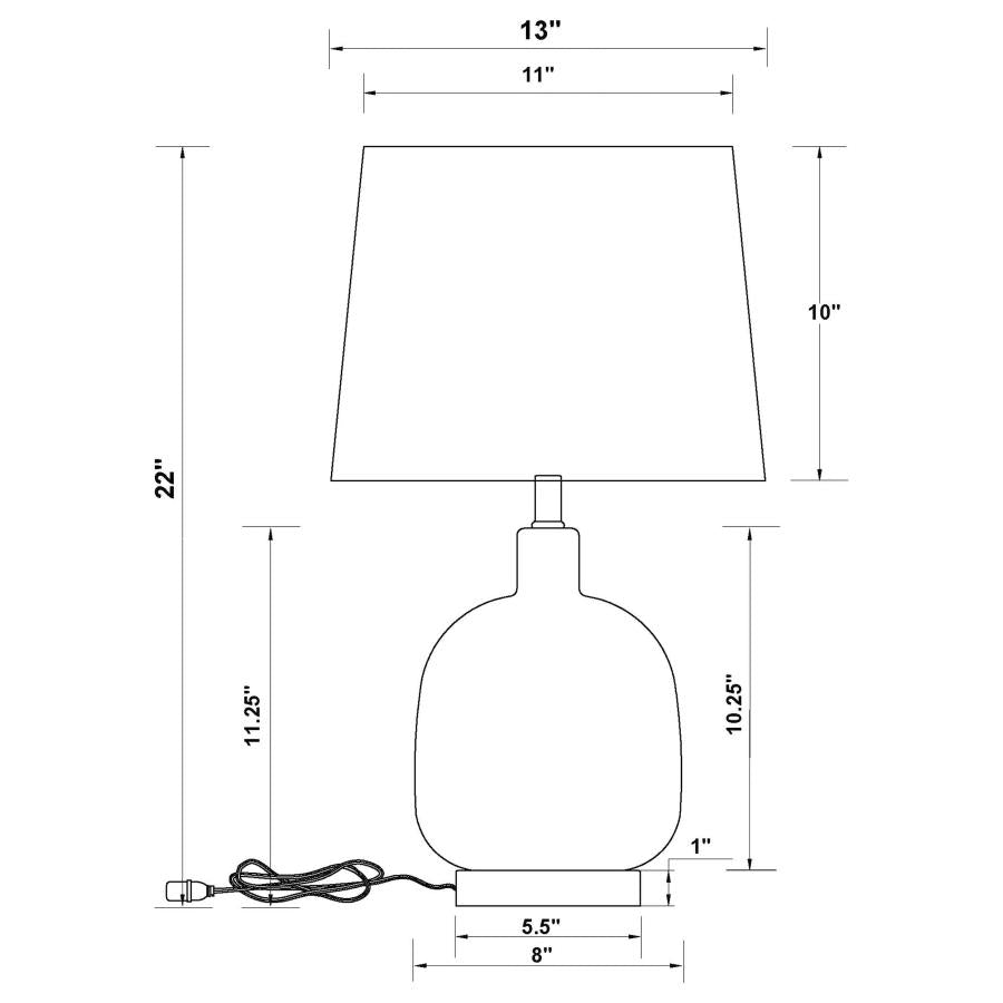 Costner Clear Table Lamp - MyWaynesHome #