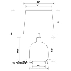 Costner Clear Table Lamp - MyWaynesHome #