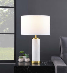 Lucius White Table Lamp - MyWaynesHome #