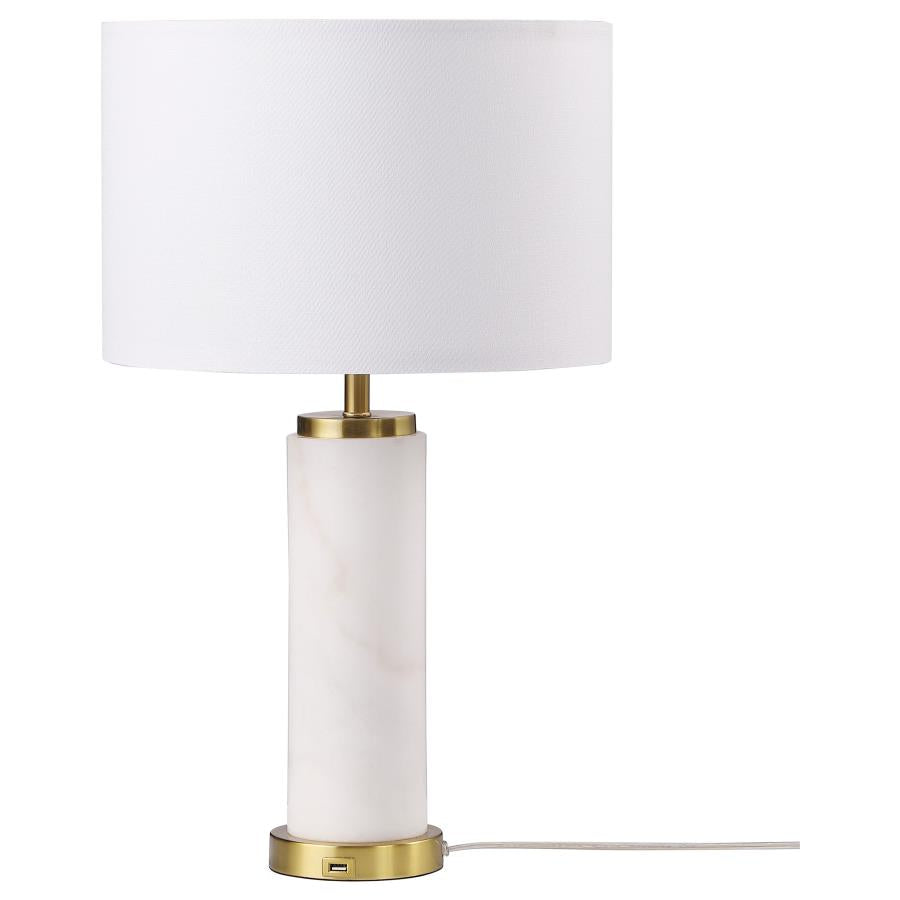 Lucius White Table Lamp - MyWaynesHome #