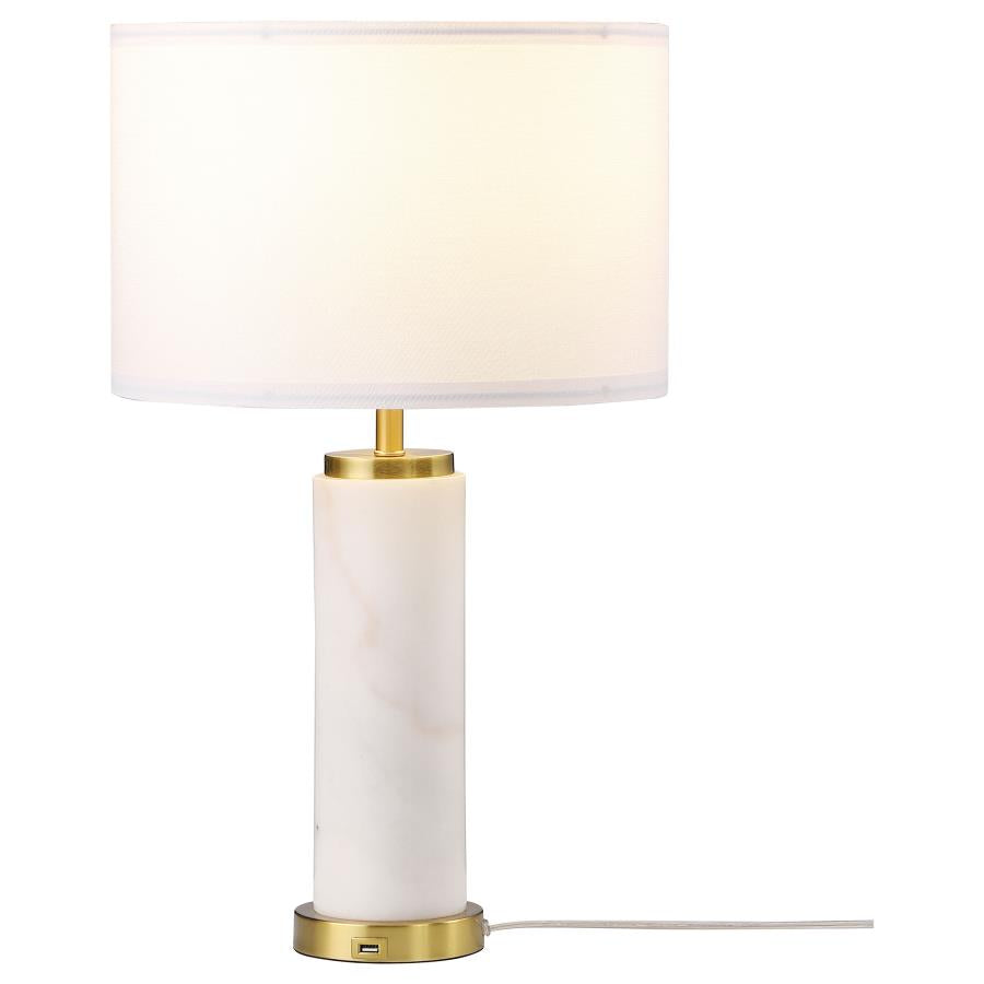 Lucius White Table Lamp - MyWaynesHome #