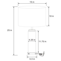 Lucius White Table Lamp - MyWaynesHome #