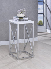 Edmund Silver Side Table - MyWaynesHome #