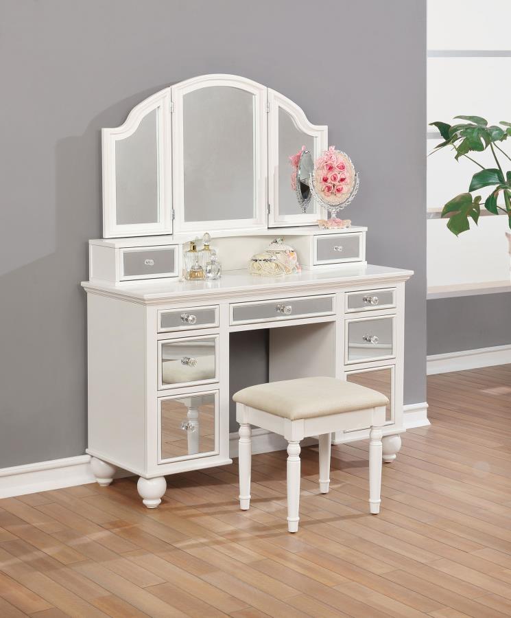 Reinhart White Vanity Set - MyWaynesHome #