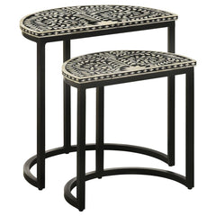 Zakiya Black 2 Pc Nesting Table - MyWaynesHome #