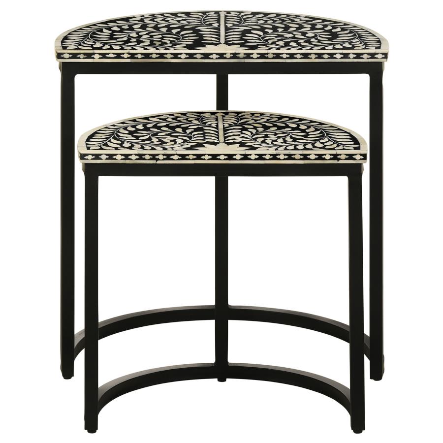 Zakiya Black 2 Pc Nesting Table - MyWaynesHome #