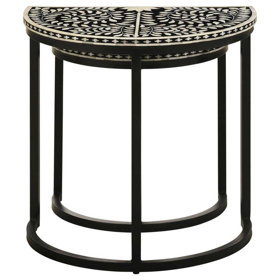 Zakiya Black 2 Pc Nesting Table - MyWaynesHome #