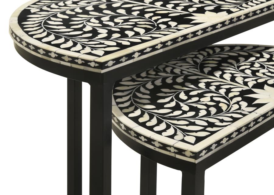 Zakiya Black 2 Pc Nesting Table - MyWaynesHome #