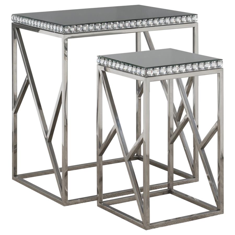 Betsy Silver 2 Pc Nesting Table - MyWaynesHome #