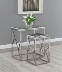 Betsy Silver 2 Pc Nesting Table - MyWaynesHome #