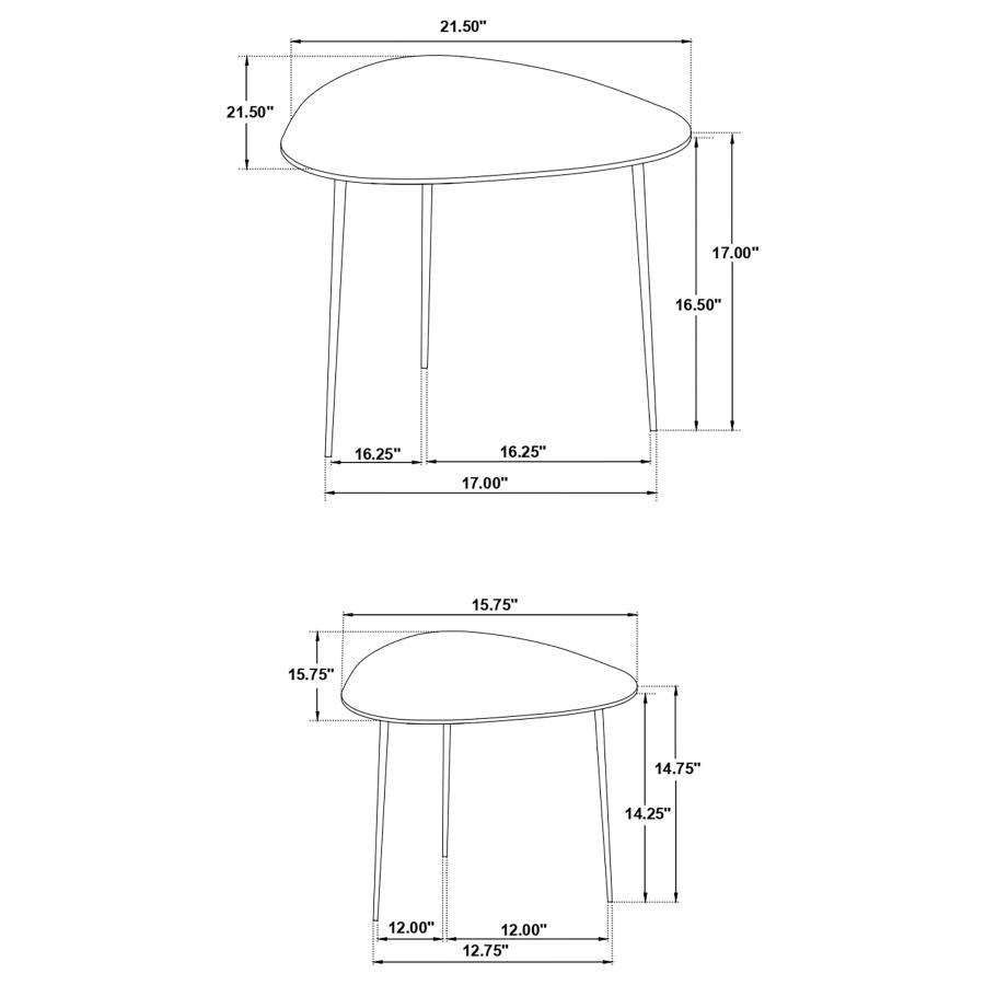 Tobias Black 2 Pc Nesting Table - MyWaynesHome #